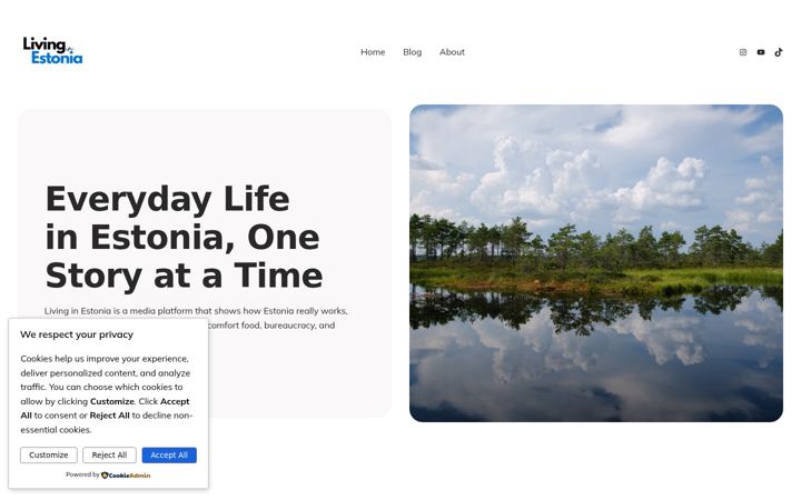 Screenshot of livinginestonia.com