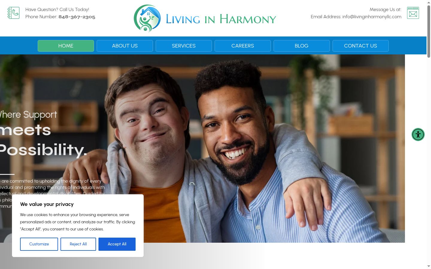Captura de ecrã do banner de consentimento apresentado antes de qualquer interação