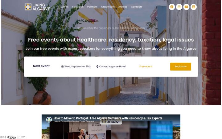 Ekrānuzņēmums no livinginthealgarve.pt