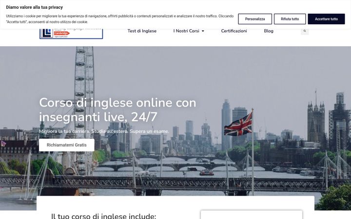 Screenshot of livinglanguage.it