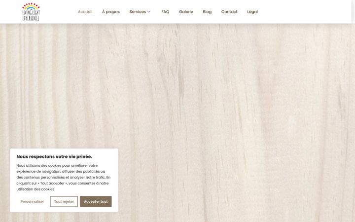 Screenshot of livinglightexperience.be