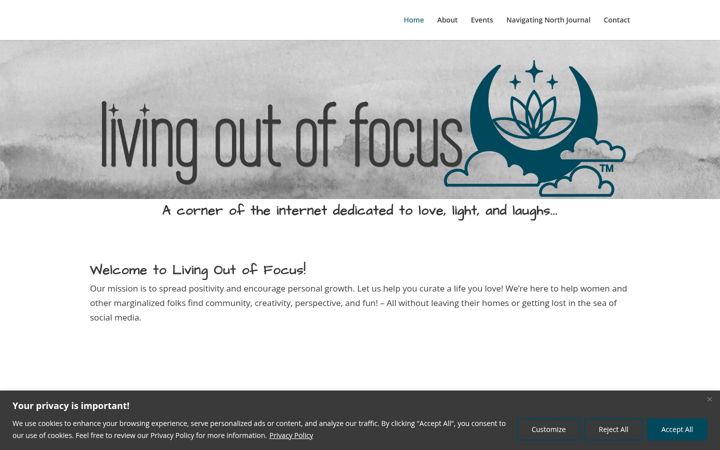Screenshot of livingoutoffocus.com