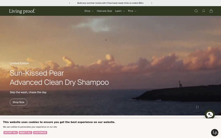 Screenshot of livingproof.com