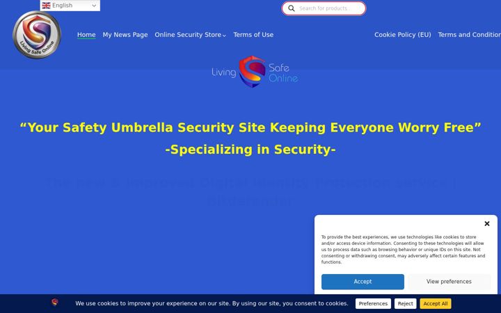 Screenshot of livingsafeonline.com
