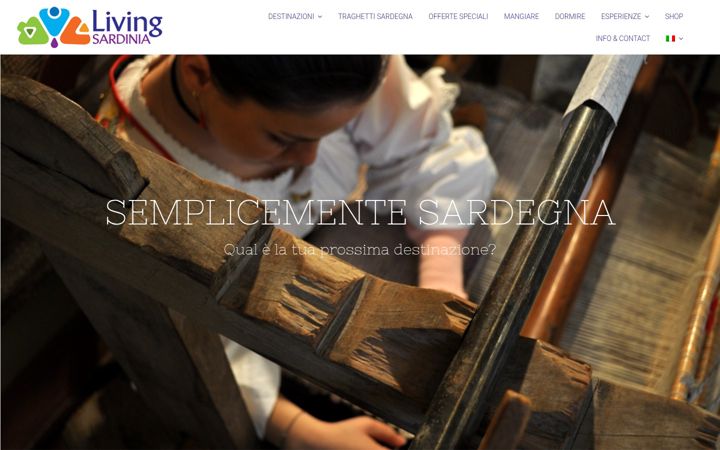 Screenshot of livingsardinia.com