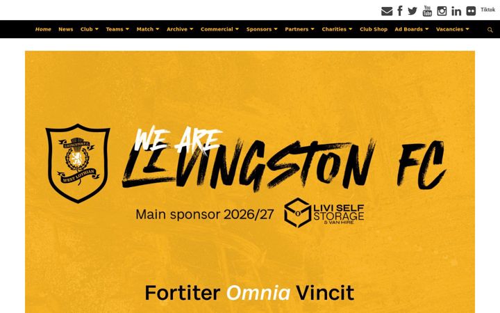 Screenshot of livingstonfc.co.uk