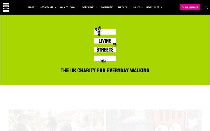 Screenshot of livingstreets.co.uk