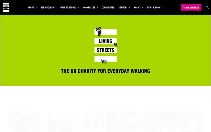 Screenshot of livingstreets.org.uk