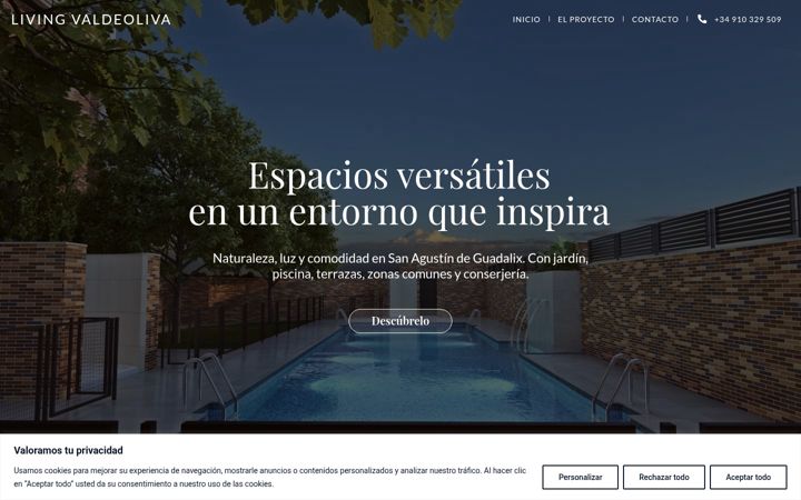 Screenshot of livingvaldeoliva.com