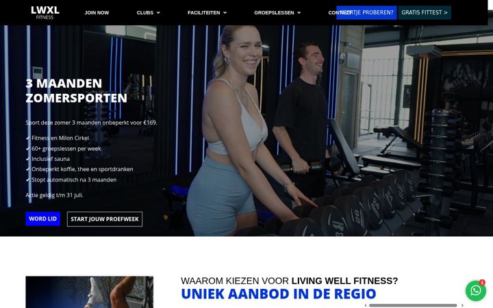 Captură de ecran a livingwellfitness.nl