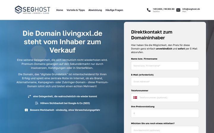 Screenshot of livingxxl.de