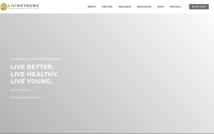 Screenshot of livingyoungcenter.com
