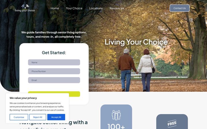 Screenshot of livingyourchoice.com