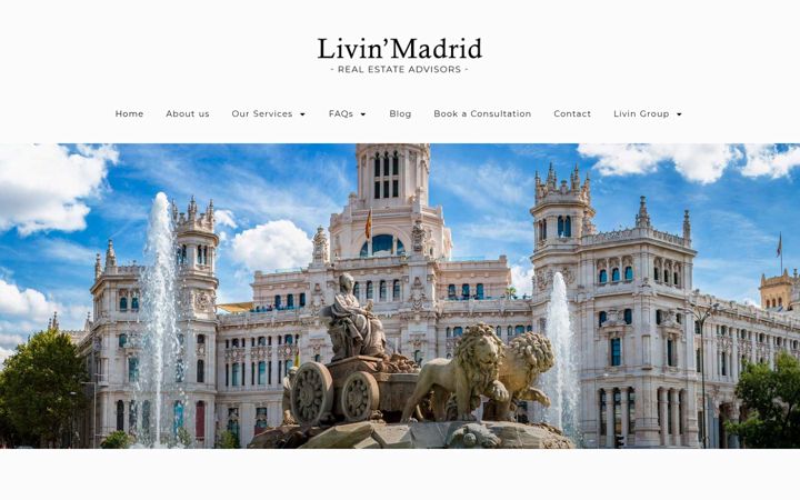 Screenshot of livinmadrid.com