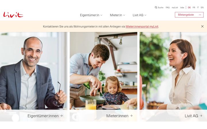 Screenshot of livit.ch