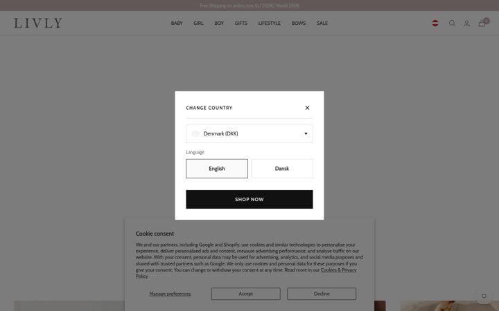 Screenshot of livlyclothing.eu