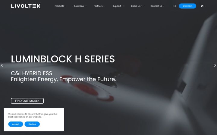 Screenshot of livoltek.com