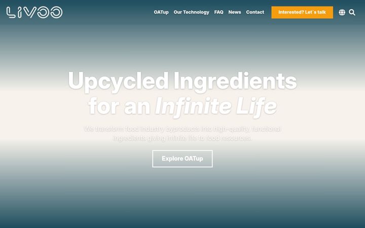 Screenshot di livoofoods.com