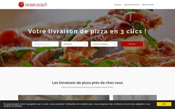 Screenshot of livraison-pizzas.fr