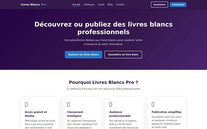 Screenshot of livresblancspro.fr