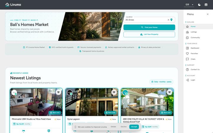 Screenshot of livuma.com