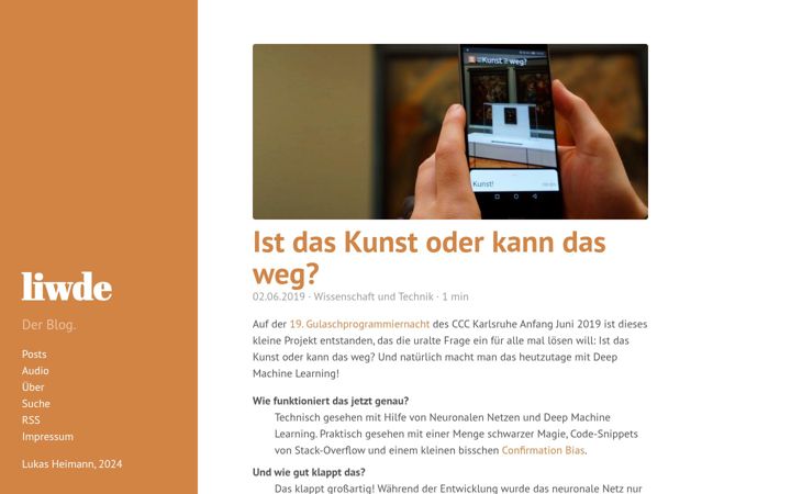 Screenshot of liwde.de