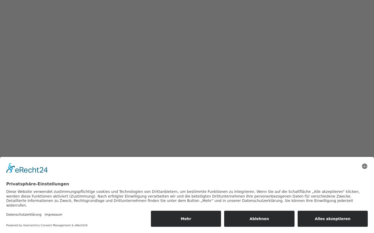 Screenshot del banner di consenso mostrato prima di qualsiasi interazione