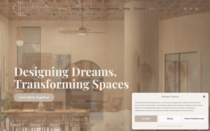 Screenshot of lixiachanginteriors.com