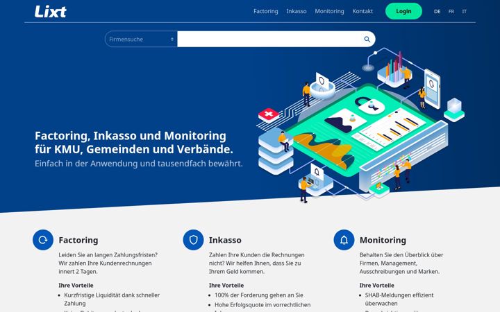 Screenshot of lixt.ch