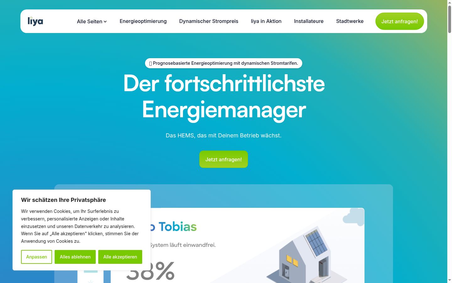 Sutikimo reklamjuostės, rodytos prieš bet kokią sąveiką, ekrano kopija
