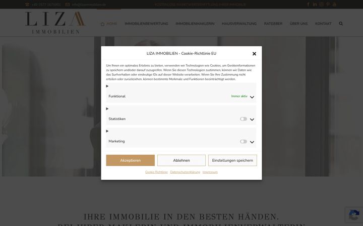 Screenshot of lizaimmobilien.de
