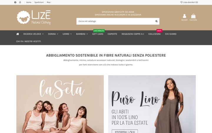 Screenshot of lize-shop.it