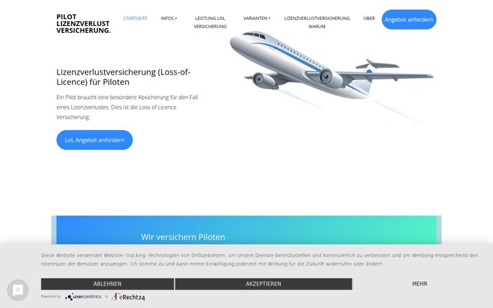Screenshot of lizenzverlust-versicherung-pilot.de