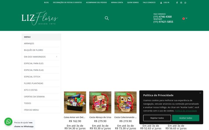 Screenshot of lizflores.com.br