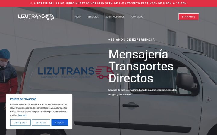 Screenshot of lizutrans.com