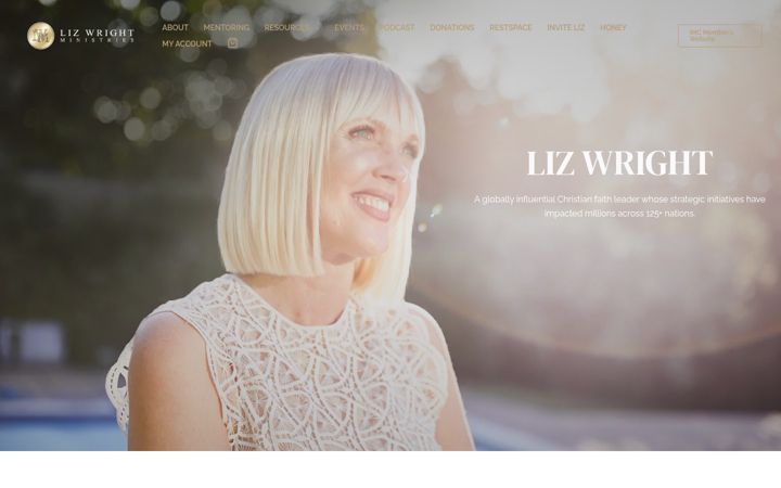 Screenshot of lizwright.org