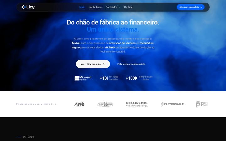 Screenshot of lizy.com.br