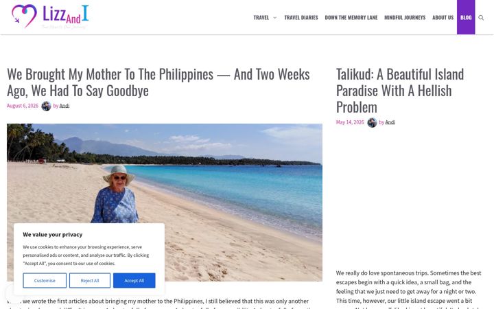 Screenshot of lizzandi.com