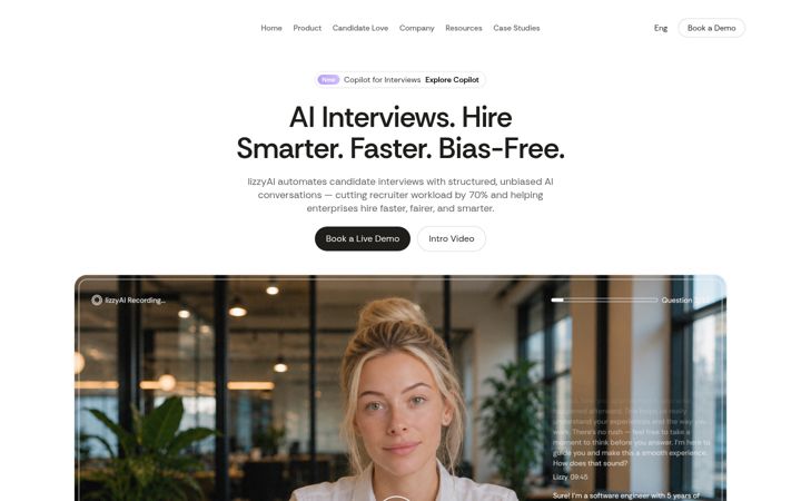 Screenshot of lizzy-ai.com