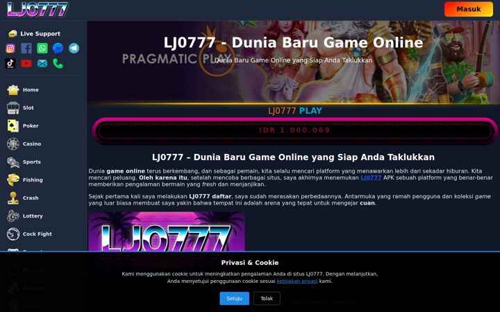 Screenshot of lj0777.com