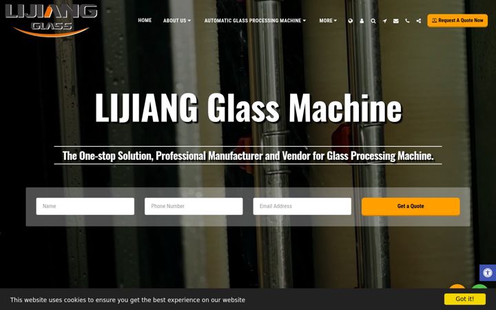 Screenshot of ljglassmachinery.com