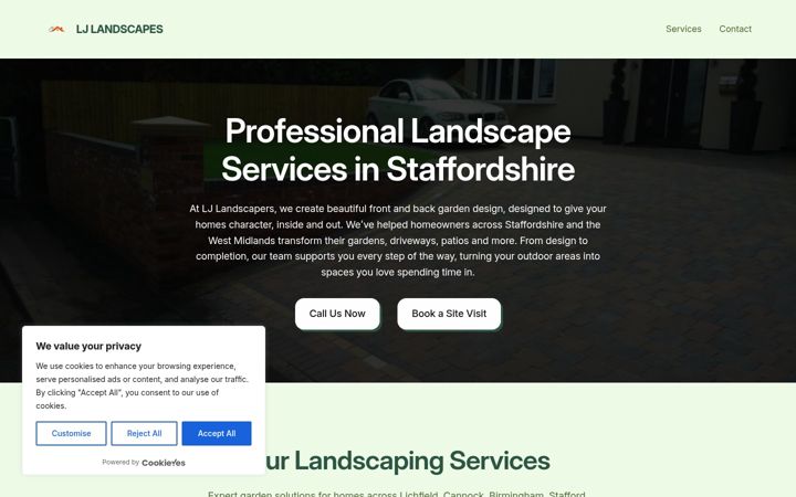 Screenshot of ljlandscapers.co.uk