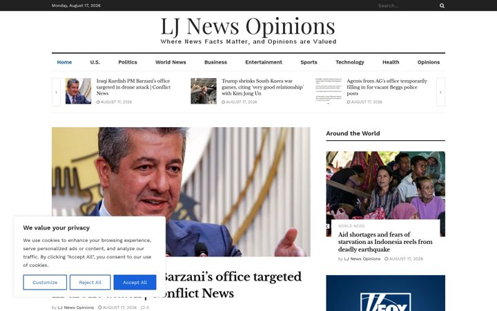 Screenshot of ljnewsopinions.com