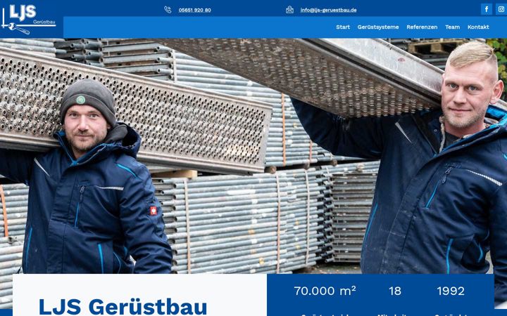 Screenshot of ljs-geruestbau.de