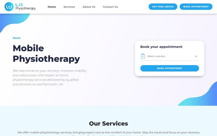 Screenshot of ljsphysio.com