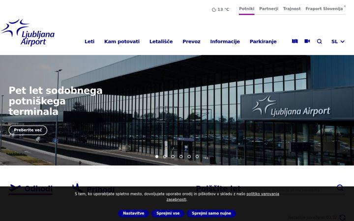 Screenshot ta' lju-airport.si