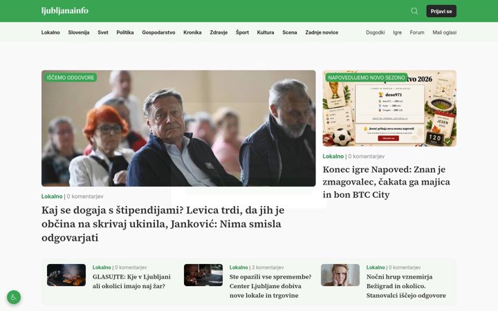Screenshot of ljubljanainfo.com