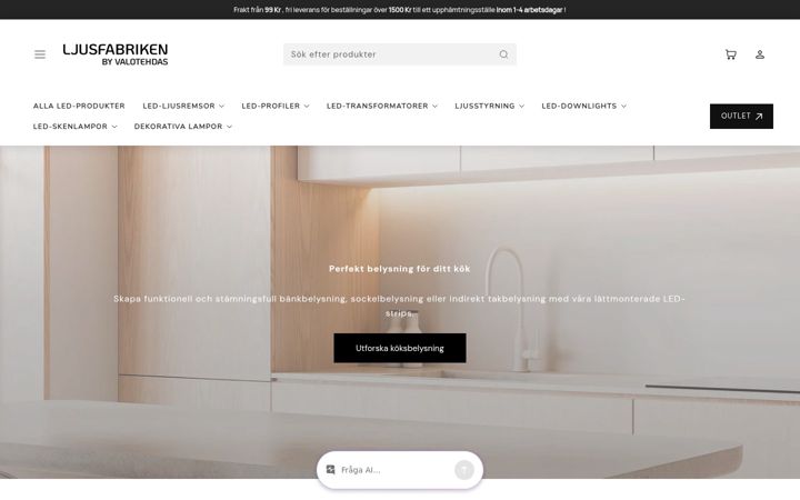 Screenshot of ljusfabriken.eu
