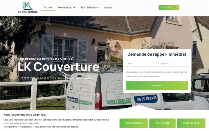 Screenshot of lk-couverture-95.fr