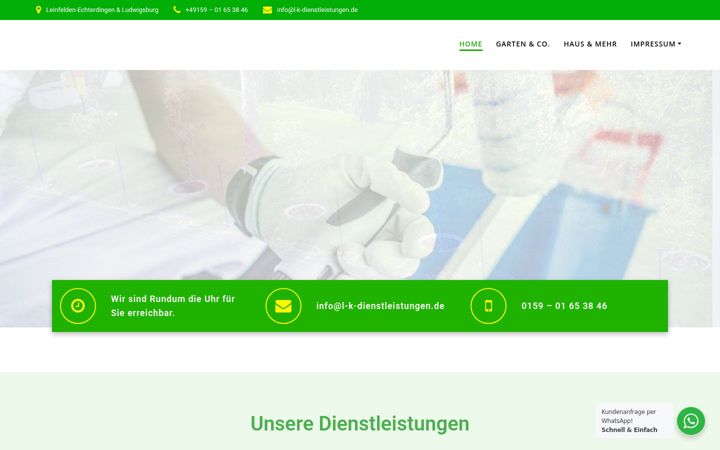 Screenshot of lk-dienstleistungen.de